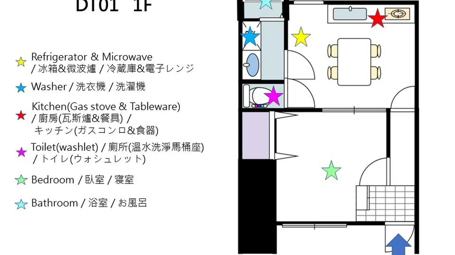 1 Tatami Bedroom With Famicon&Dining Kitchen, Doumotengachaya Dt01 Osaka
